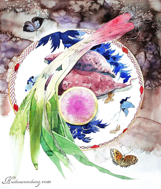 国外水彩名家Ayako Tsuge水彩花绘作品欣赏
